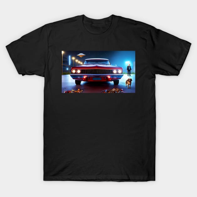 Classic Car Scene T-Shirt by CreativePhil